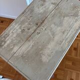 Gray farmhouse table with 1 drawer