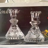 Paire de bougeoirs cristal