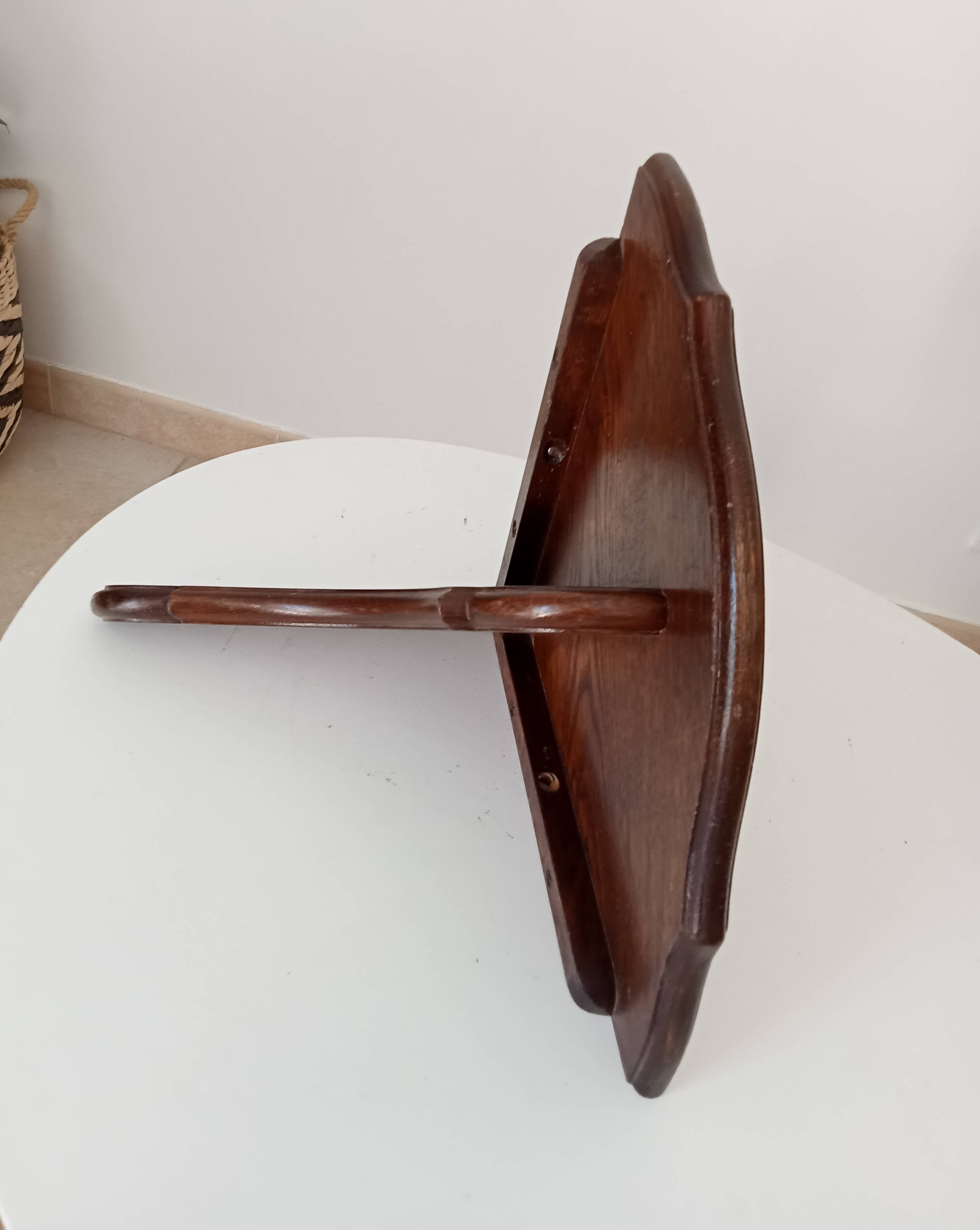 Pair of antique solid oak shelves