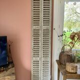 Set of 2 large old louvered shutters
