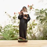Statuette of Saint Rita in hand-painted resin - 40 cm - Made in Italy