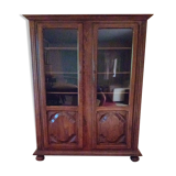 Wooden glass bookcase
