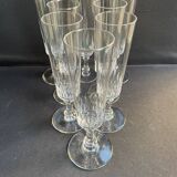 8 Flûtes à champagne – cristal léger taillé