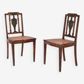 Pair of neoclassical chairs, XIXth