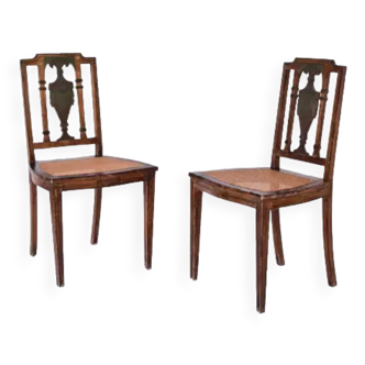 Pair of neoclassical chairs, XIXth