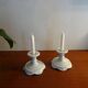 Pair of Limoges porcelain candle holders