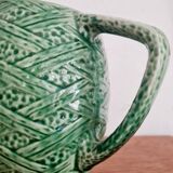 Old green slip pitcher
