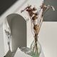 Vintage ovoid glass vase 70cl "Registered model" H:23cm