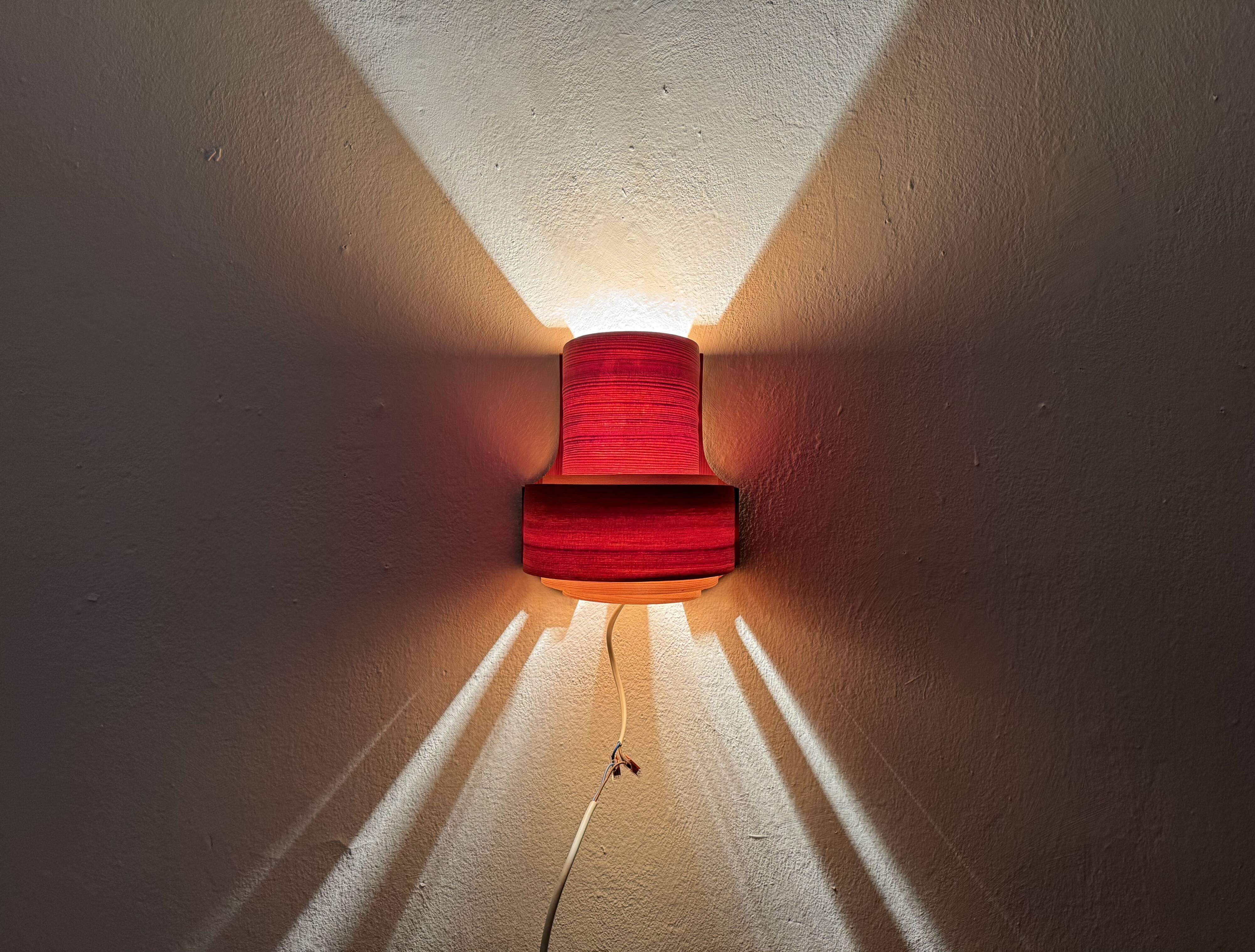 Ensemble de 2 lampes murales en bois par Hans Agne Jakobsson
