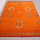 Orange Vintage Moroccan Rug 162 x 232 cm - Berber Wool Rug - Handmade Rug