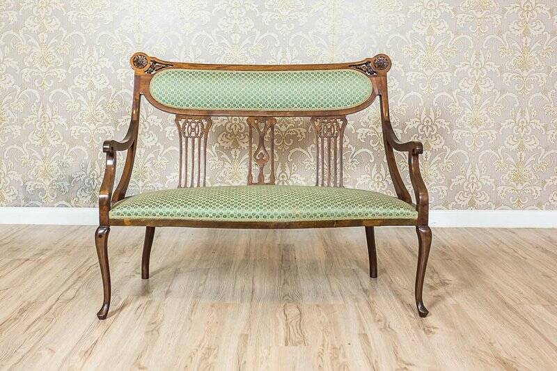Art Nouveau Living Room Set, 1910, Set of 3