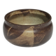 A small stoneware bowl, brown exterior, speckled grey interior D15