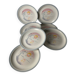 assiettes vintage 1980