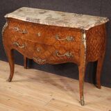 French inlaid Louis XV style chest of drawers from 20th century