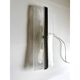 Contemporary Rectangular Venied-White "Alabastro" Murano Glass Chromed Wall