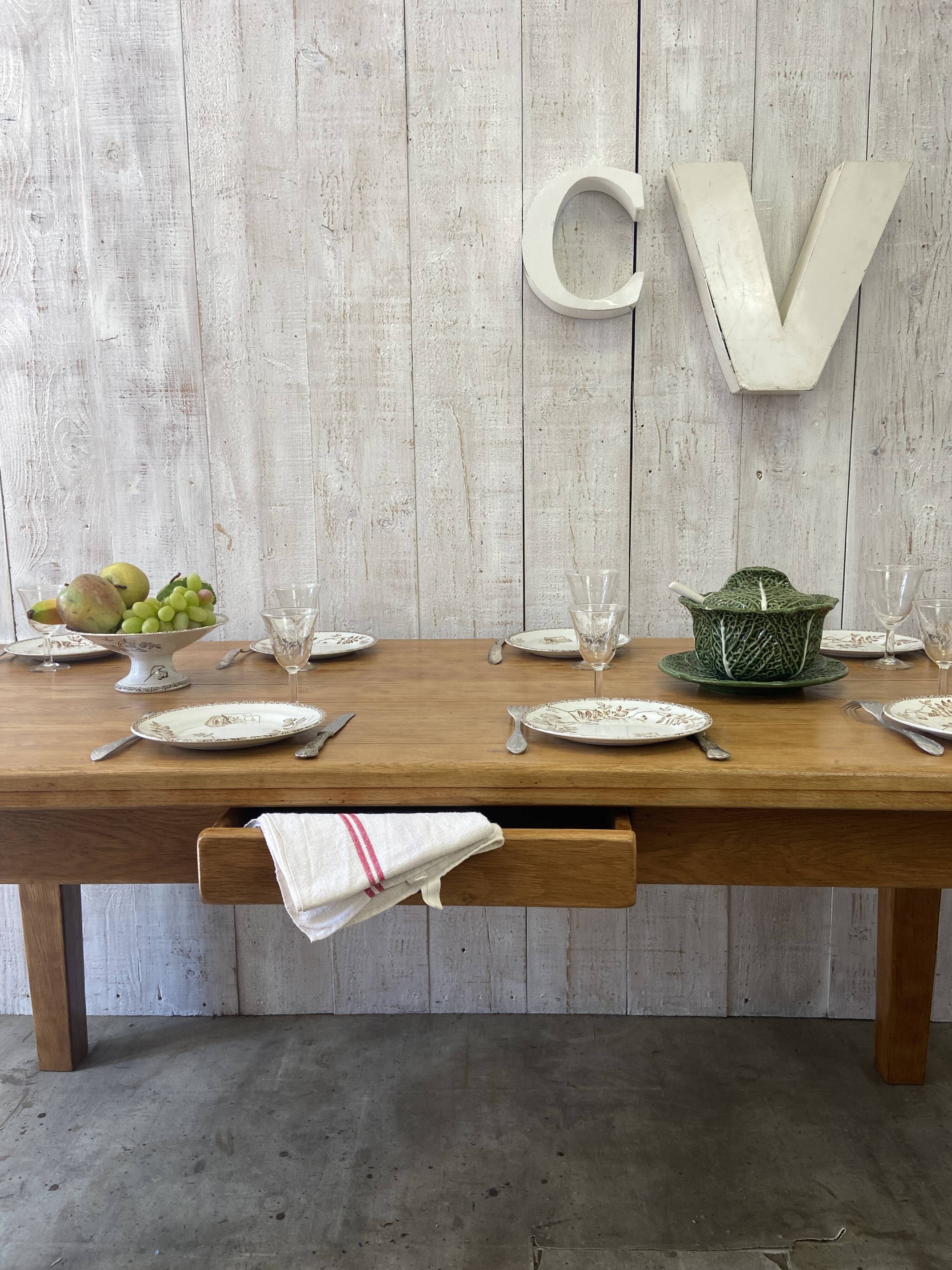 Table de ferme 180/280x80cm