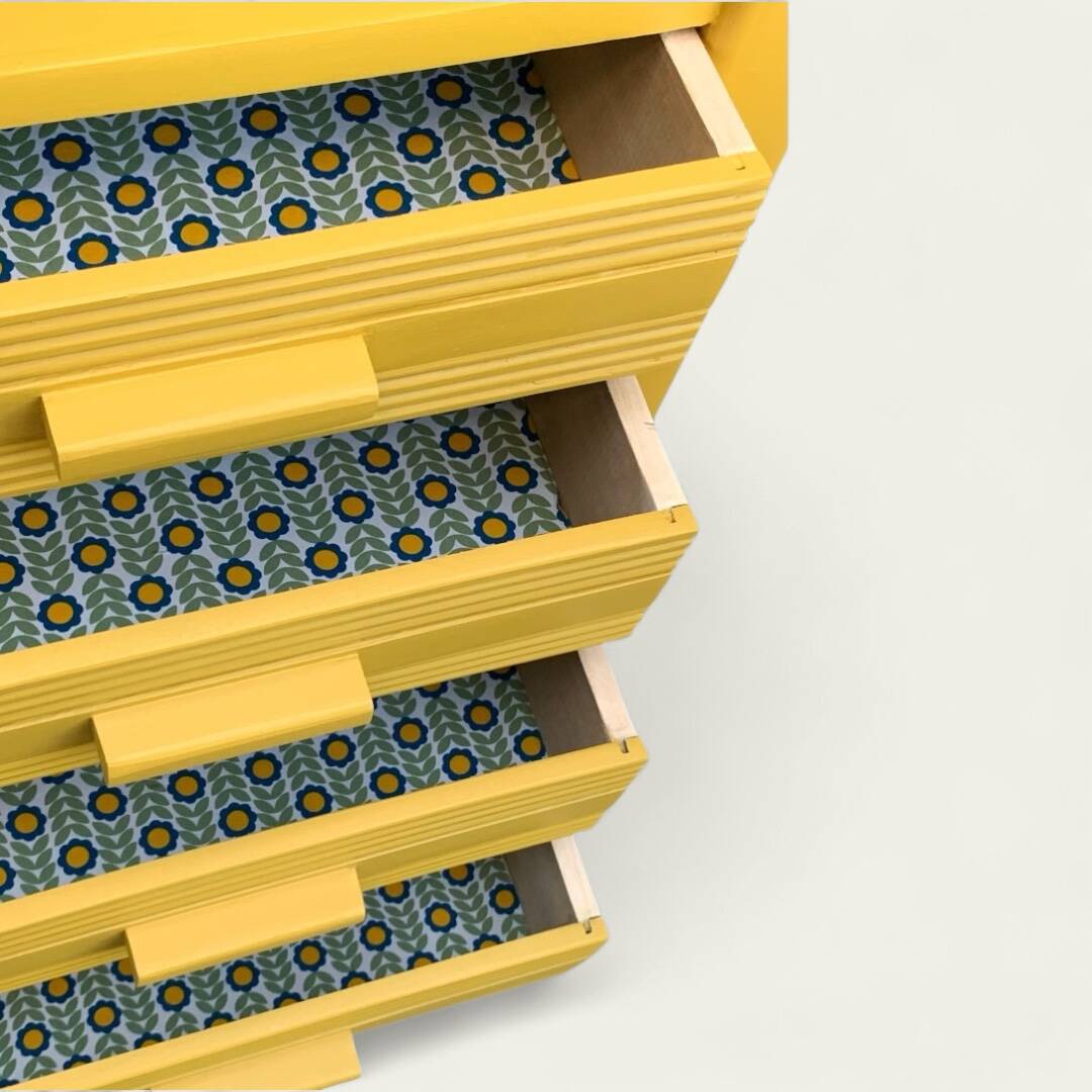 Art Deco ochre yellow chiffonier