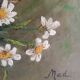 Old vintage flower bouquet painting frame