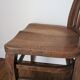 Two chairs solid oak patinated early twentieth century