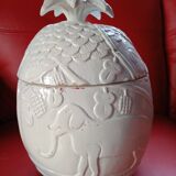 Seau à glaçons - ananas - liège laqué blanc - deco animaux végétaux