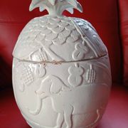 Seau à glaçons - ananas - liège laqué blanc - deco animaux végétaux