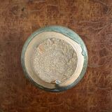 Blue glazed stoneware pot