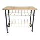 Vintage 1950s magazine table in metal and formica.