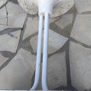 Garden or bistro table with steel and fiberglass base and top, circa 1970
