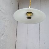 Smooth opaline hanging lamp