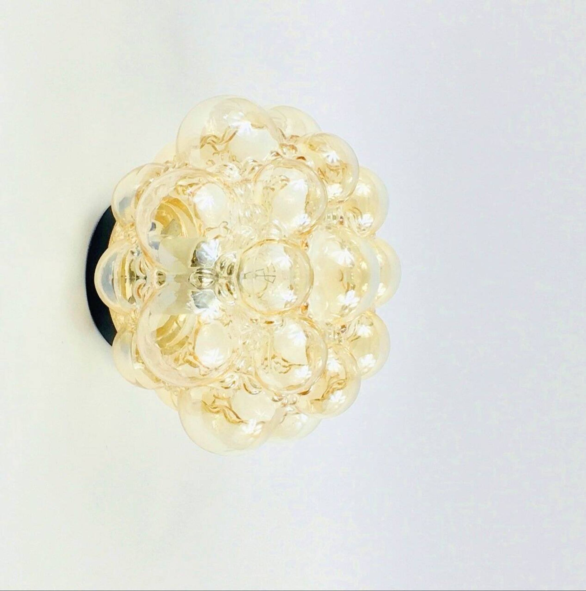 Mid-Century Bubble Glass Ceiling Light by Helena Tynell for Limburg, 1960s