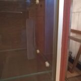 Pair of mahogany veneer showcases