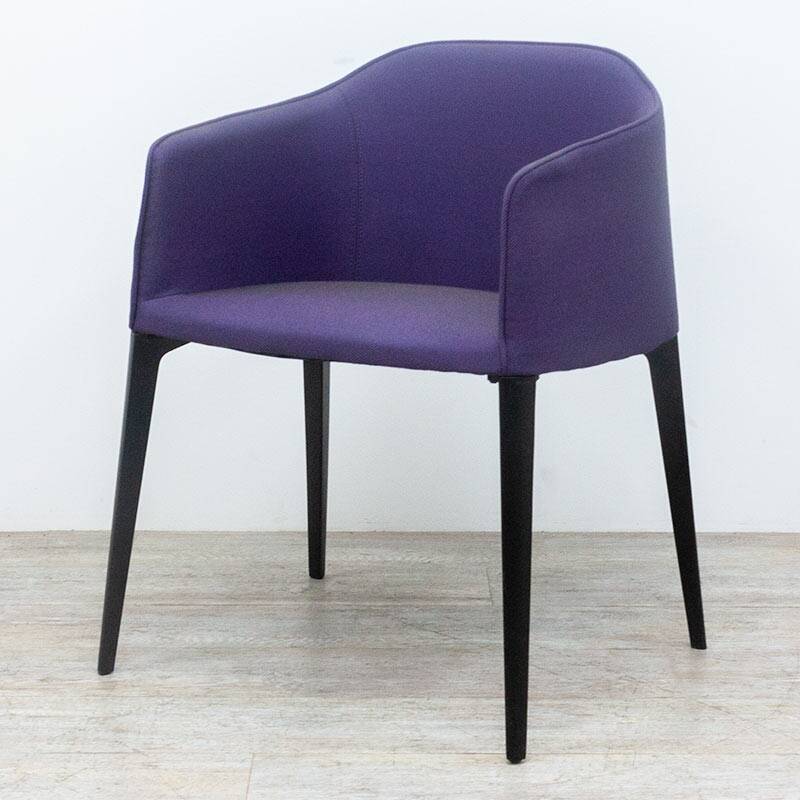 Pedrali brand Laja chair in purple fabric