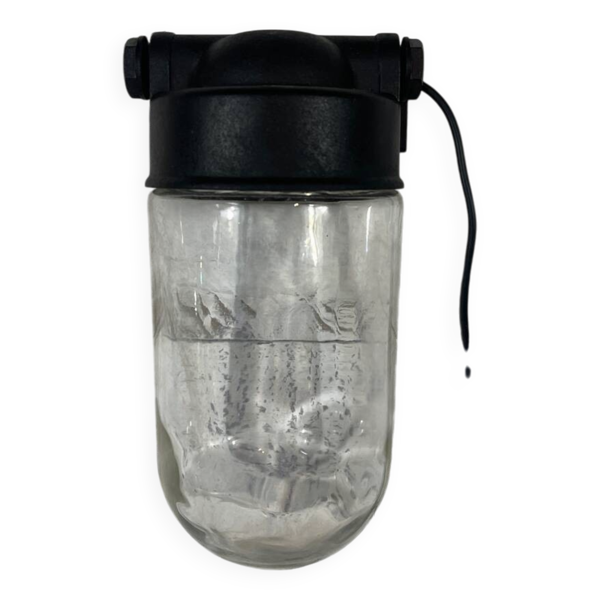 Glass and Bakelite wall light