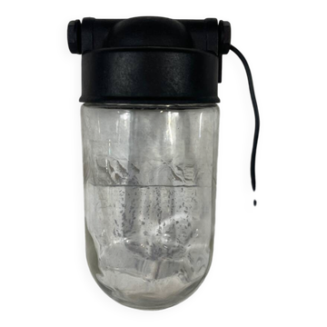 Glass and Bakelite wall light