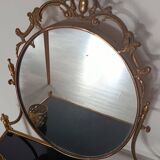 Louis XVI style hairdresser in brass and tempered glass