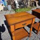 Pair of cherry wood bedside tables from the mid-20th century.