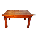 1960 pine slatted coffee table