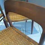 Designer Niels Otto Moller 1960's Suite of 4 Scandinavian Chairs