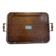 Wood serving tray with border