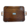 Wood serving tray with border