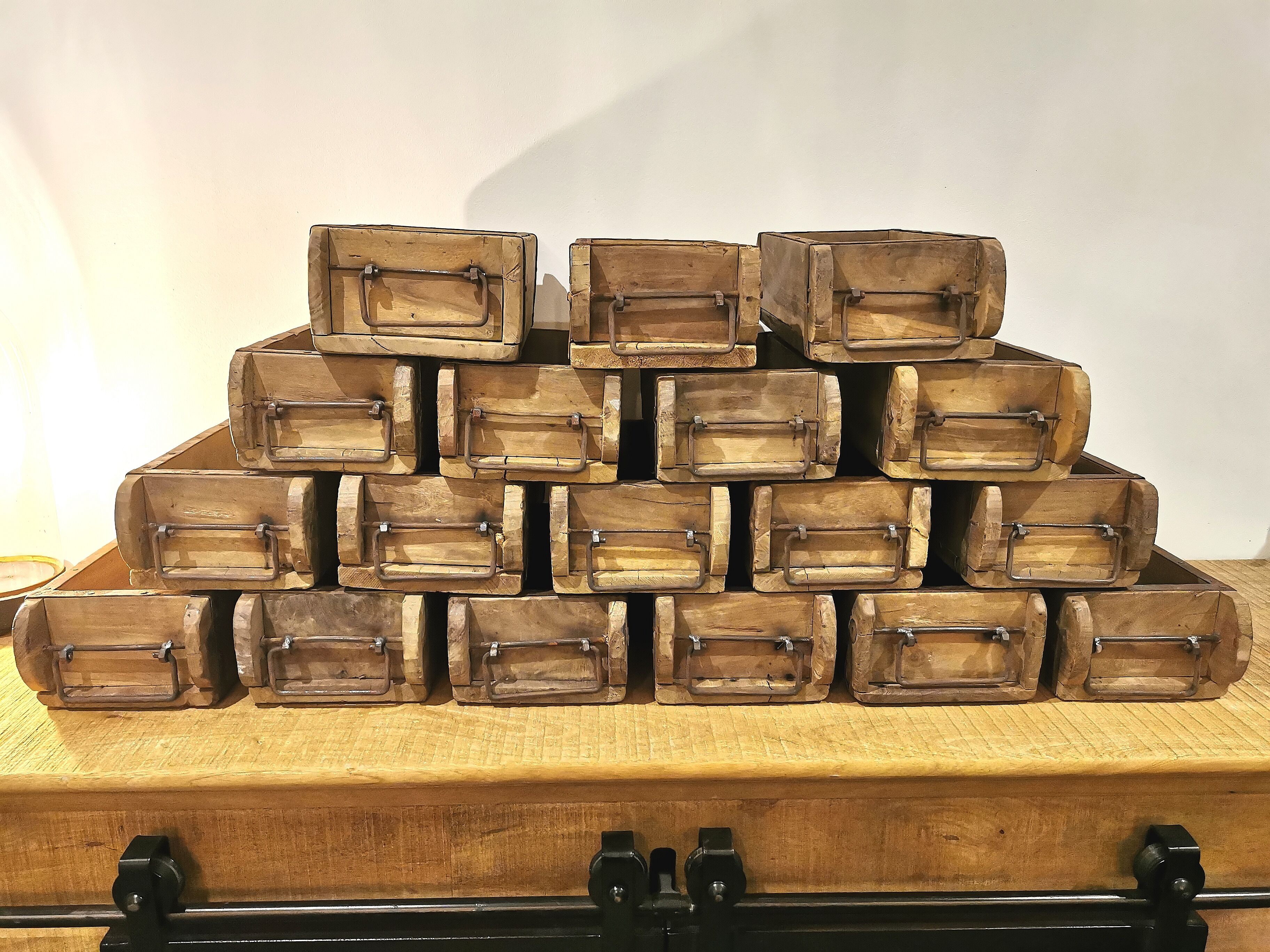 Set of 3 old brick moulds