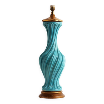 Twisted ceramic lamp