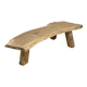 Half-moon wooden coffee table/bed foot