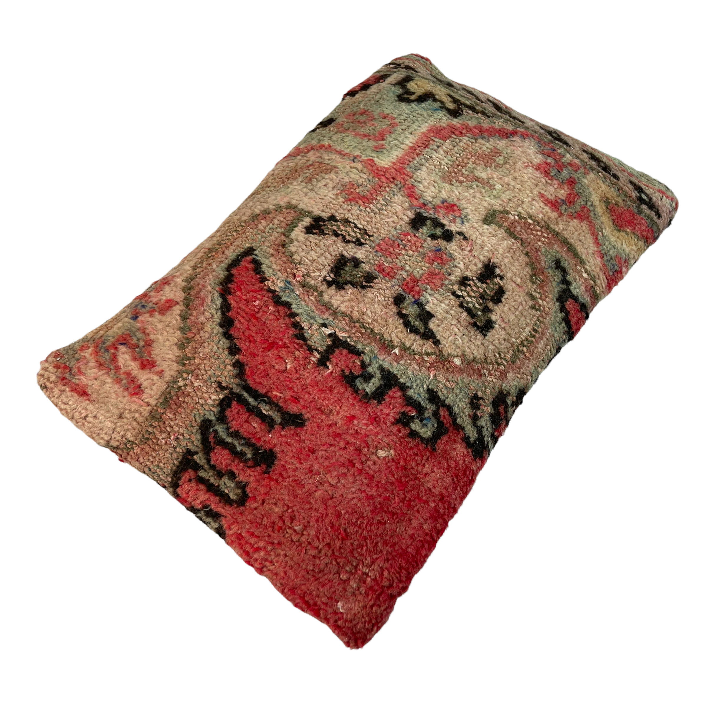 Vintage turkish rug cushion cover, 30 x 50 cm
