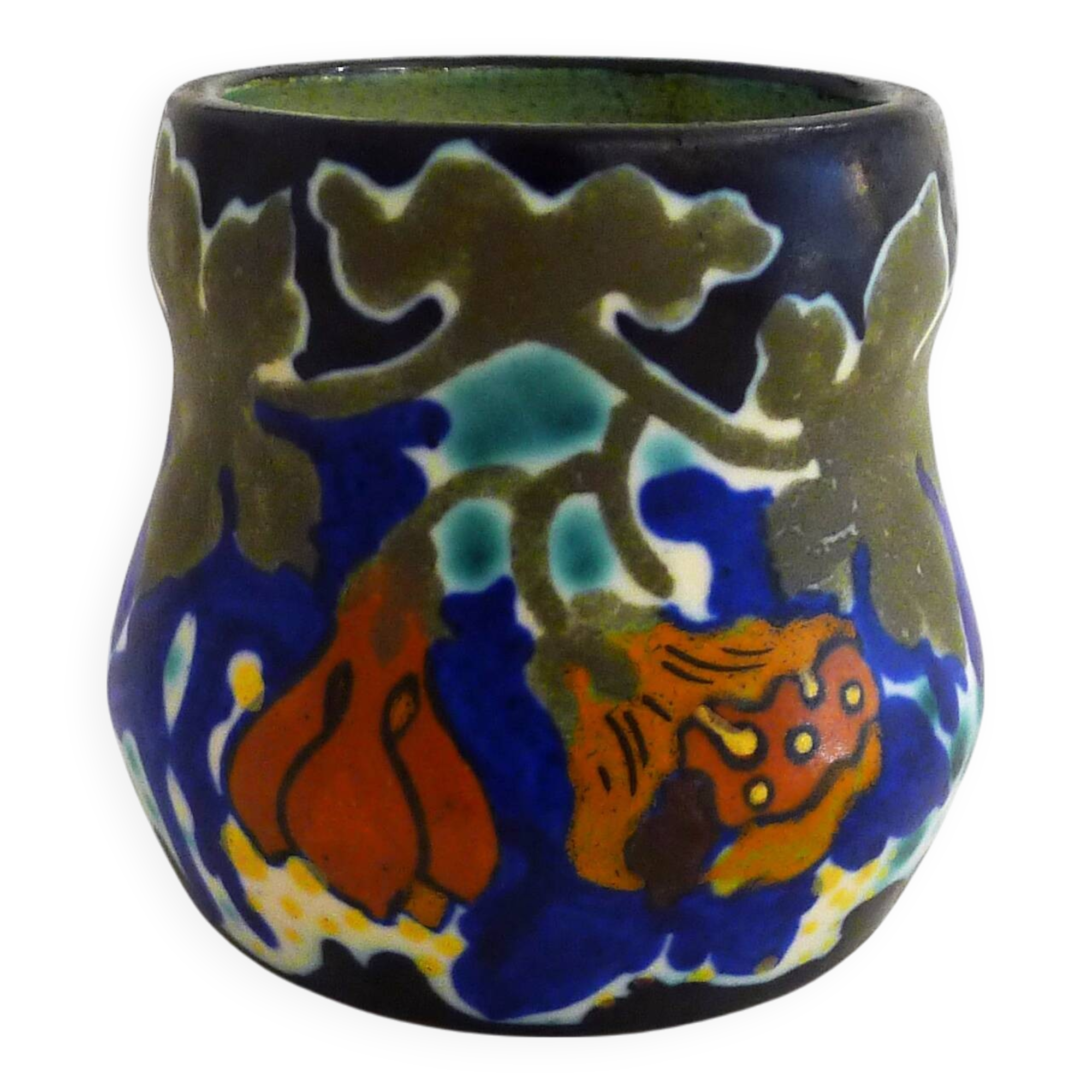 Small matte Art Deco vase / pot Regina Gouda