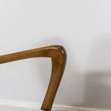 Pair of white cream boucle cocktail chairs, 1950s