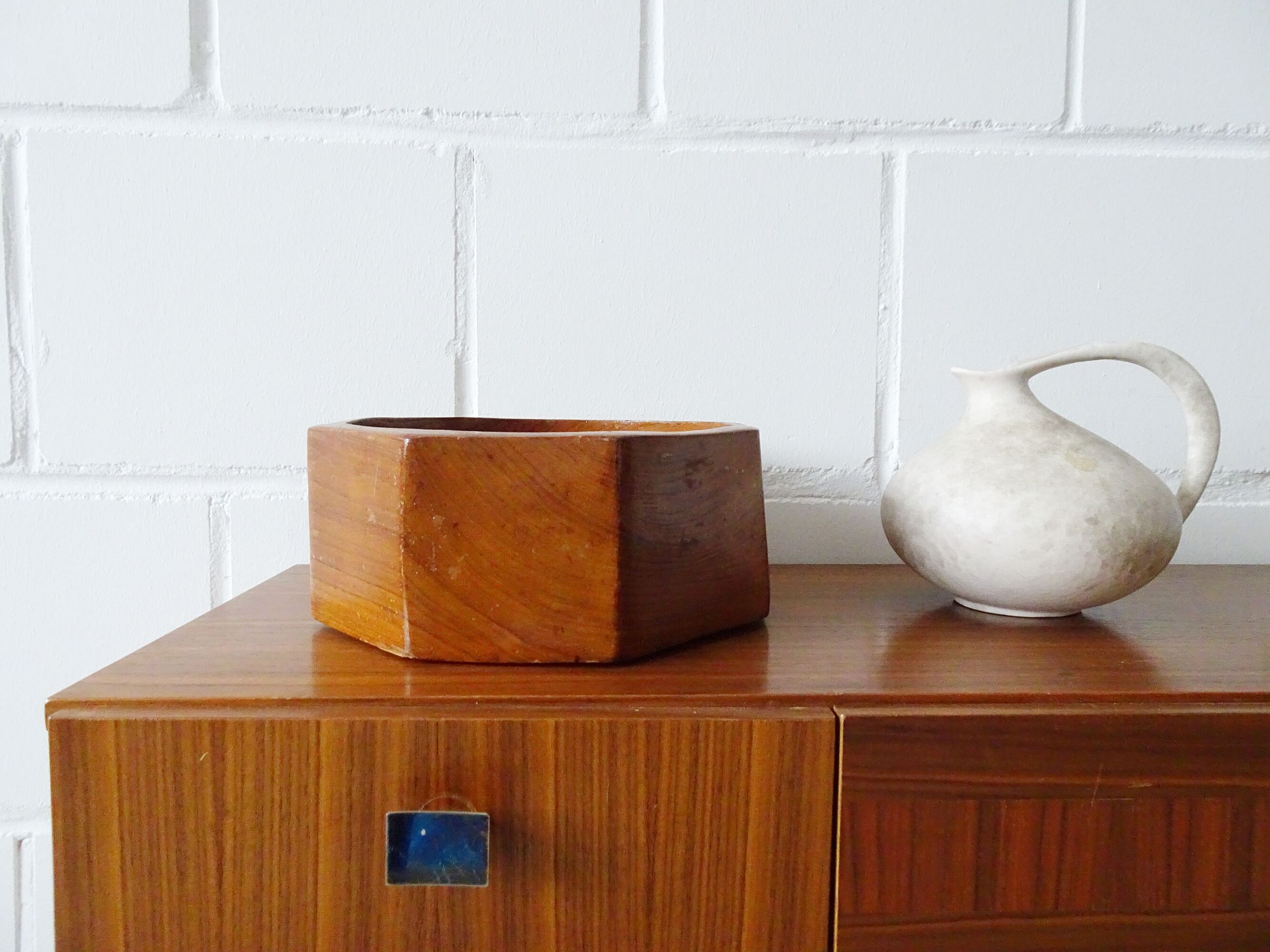 Teak bowl, octagonal, 1960s