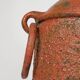 Monumental sun vase "Fat Lava" from the mid-century, with a rare movable ceramic handle handmade.
