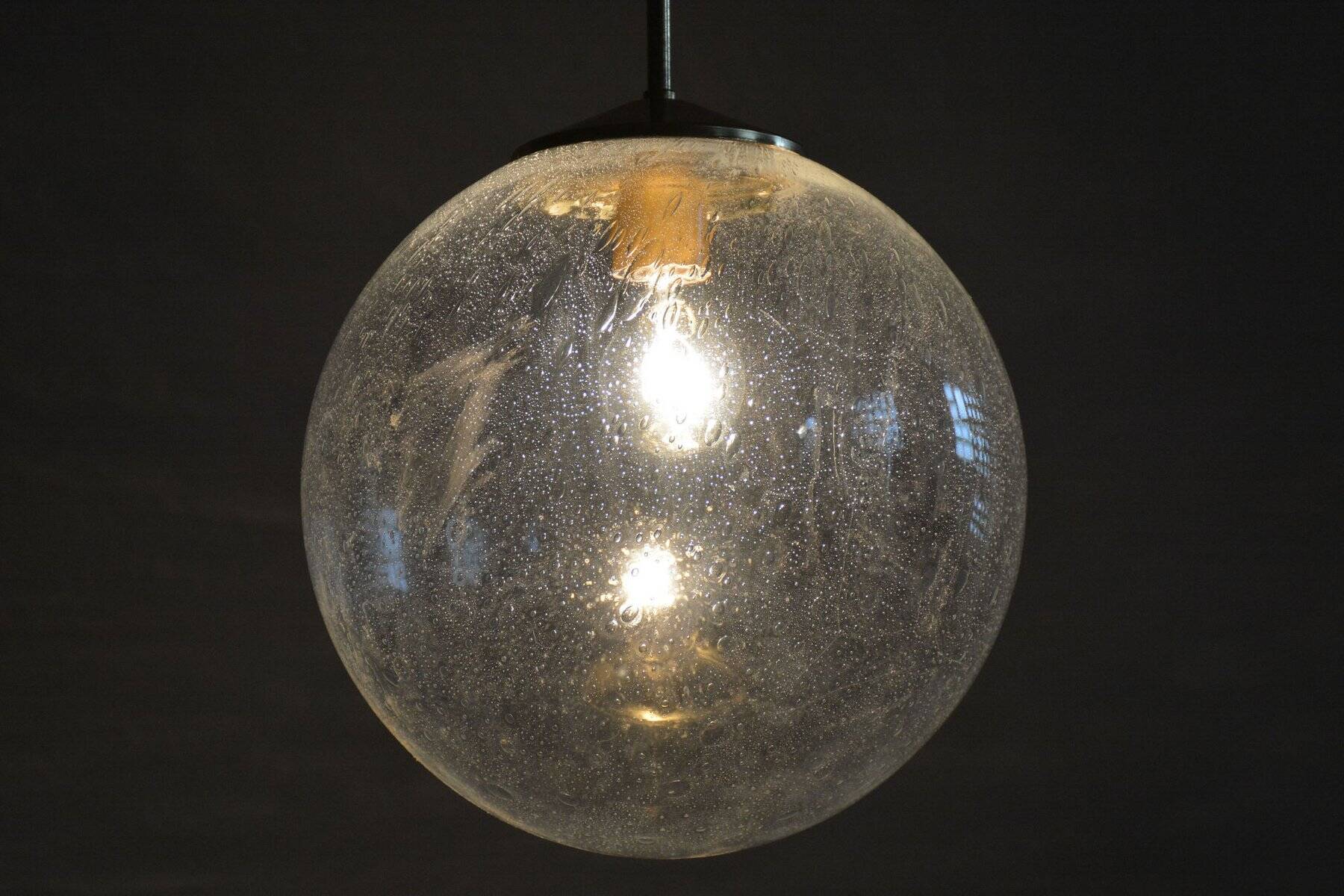 Mid-Century Chandelier in Glass and Brass by Kamenický Šenov, Czech, 1960s