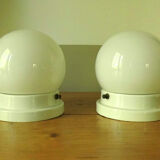 Ceiling lights with glass ball and foot porcelain